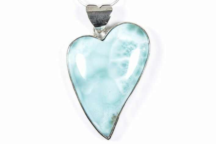 Stunning Larimar Heart Pendant (Necklace) - Sterling Silver #352175